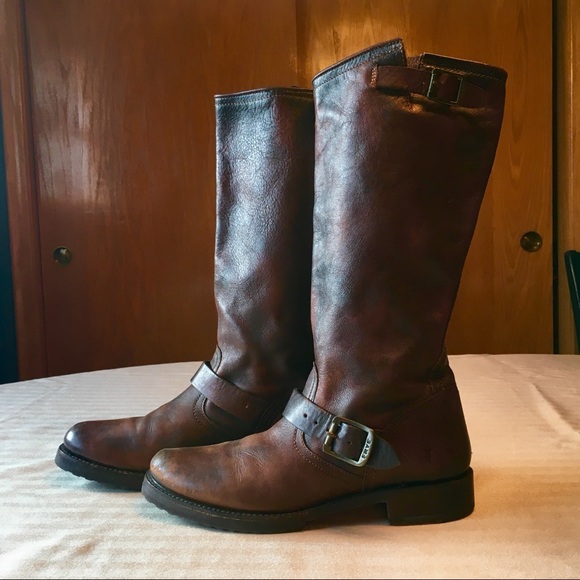 Frye Shoes - Frye Veronica Genuine Italian Leather Brown Boots